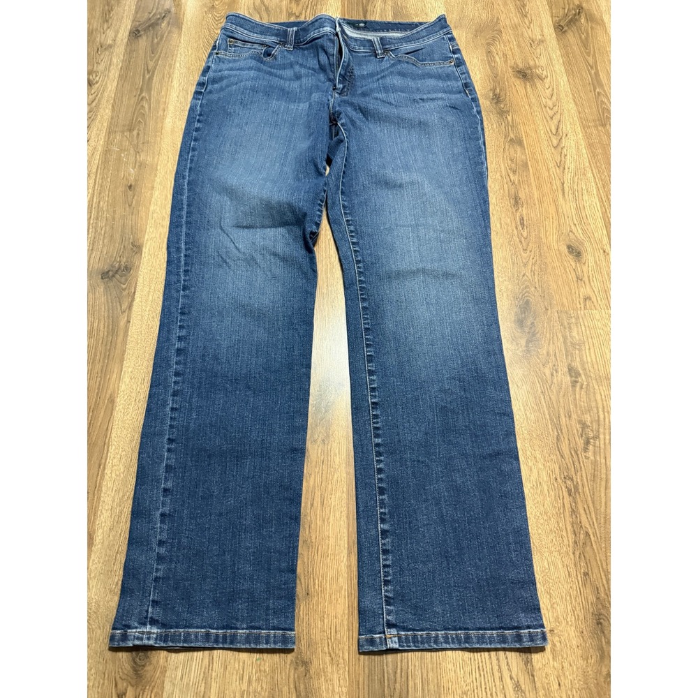 Lauren Ralph Lauren Jeans Women Size 14 Blue Modern Straight Curvy Stretch Denim